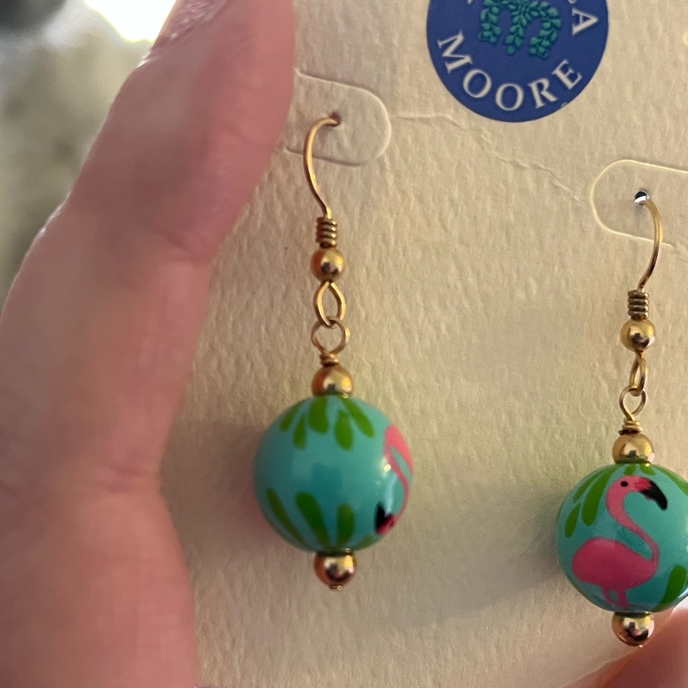 Angela Moore Flamingo Earrings - Picture 11 of 12